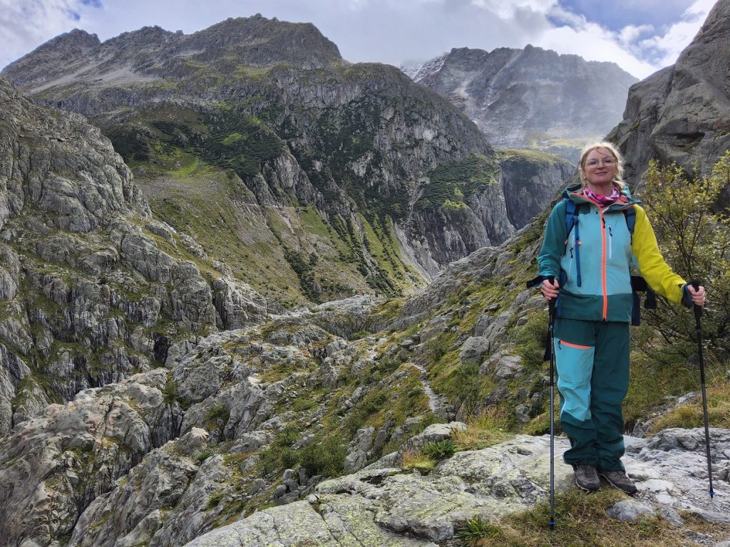 View from the viewpoint overlooking the Trift Glacier
